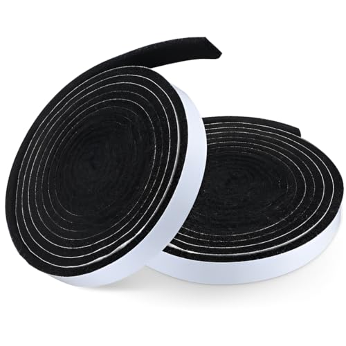OQKAHIV 2X Fieltro Adhesivo, Almohadillas de Fieltro Autoadhesivas, Almohadillas Fieltro Adhesivo Muebles, Protector Patas Muebles, Fieltro Autoadhesivas, Antideslizante Protector Patas Sillas, Negro