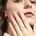 ZOEXUE Gold Hug Rings for Women Sterling Silver - 18K Gold Adjustable Open Hugging Ring for Girlfriends I Love You Forever Finger Thumb Hope Hand Jewelry Gifts for Granddaughter Mom