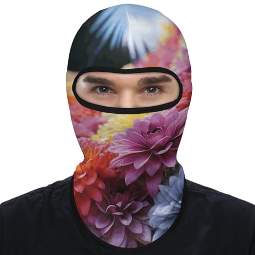 Balaclava de Flores Arcoíris con Protección Solar para Hombres y Mujeres, Máscara Respirable de Cabeza Completa para Senderismo, Ciclismo, Correr y Conducir miniatura 1