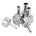 Stainless Steel Heat Gun Nozzle Set with 6 Attachments, Various Sizes, Ensuring Stable Air Flowing, for Soldering and Welding