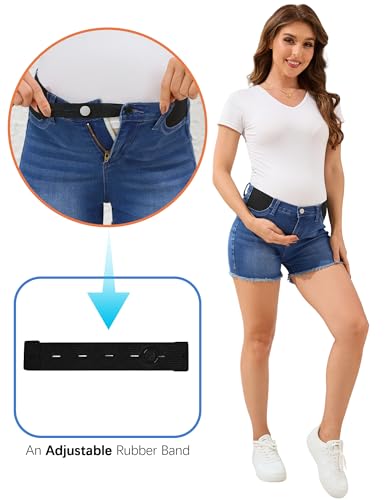 Image of PACBREEZE Women's Maternity Mid-Rise Stretch Denim Shorts Trendy Soft Frayed Hem Pregnancy Shorts, S-XXL