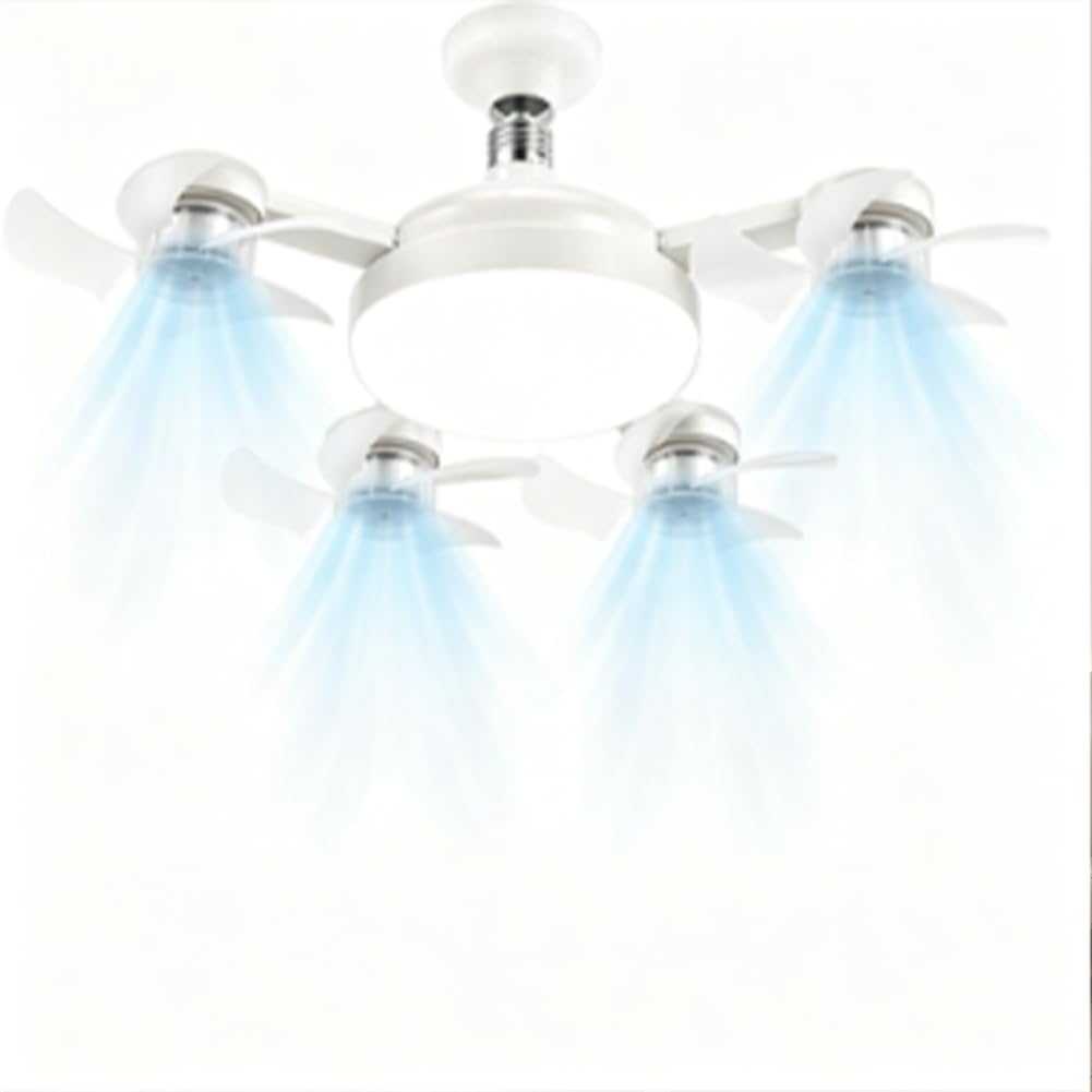 2 in 1 Drone Fan Lamp,E27 Screw in 60W Light