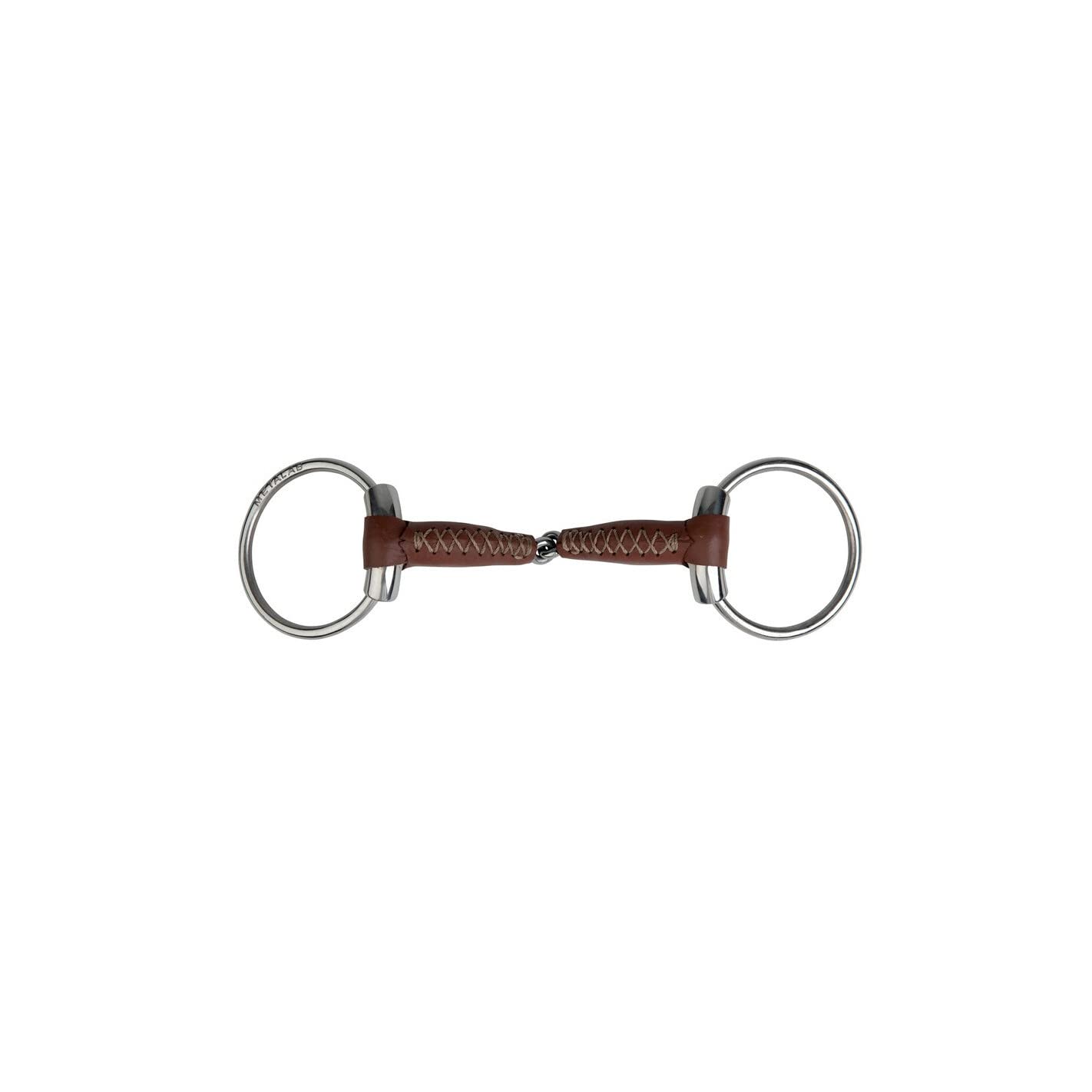 Metalab 2-Ring-Gebiss für Pferde aus Leder Pinchless