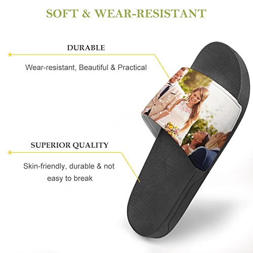 Custom Slides for Women Men Add Your Photo Text Logo House Shoes Personalized Shower Shoes Slippers Comfort Indoor Outdoor Beach Sandals3