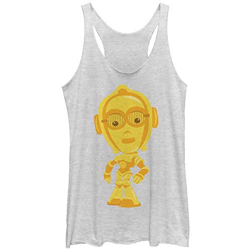 Débardeur Star Wars C3PO respirant t-shirt coupe dos nageur blanc chiné taille M