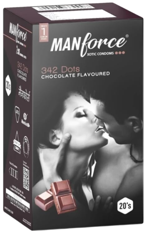 Image of MANFORCE Chocolate Condom Flavor (20s) Pack Of 5 Condom (Set of 5, 100 Sheets)