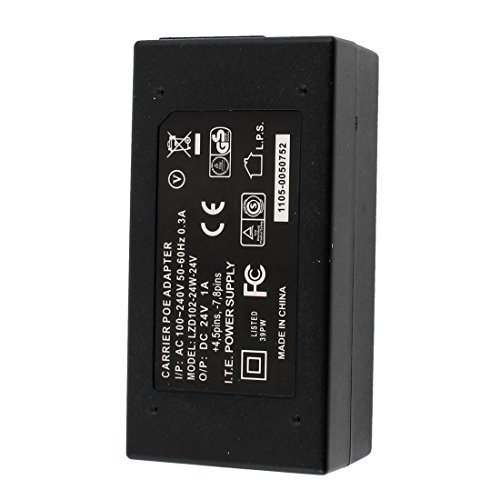 Aexit Adaptador Fuente de Alimentación POE Power Over Ethernet Switch 24V 1A miniatura 4