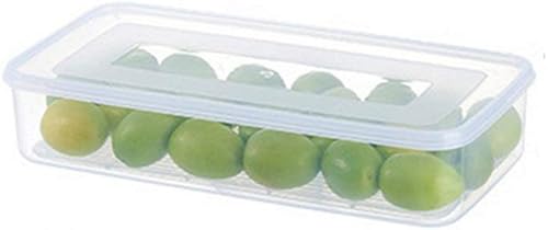 Caja de almacenamiento para nevera de 1 nivel, organizador de frutas y alimentos, contenedor de recolección de celdas