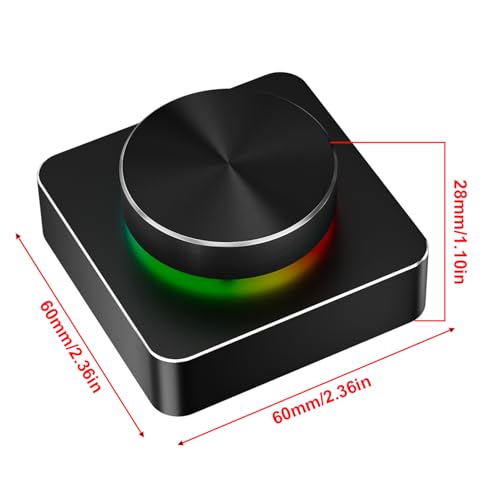 Docooler RGB Volume Control Knob USB+BT+2.4G Three Modes Multimedia Controller for PC/Gaming