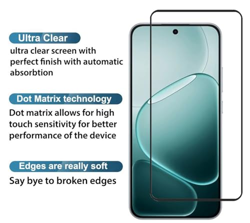 Image of FabeKee Tempered Glass Screen Protector Compatible For Black Cellphone With Edge To Edge Coverage And Easy Installation Kit (Transparent, Oppo F31 5G)