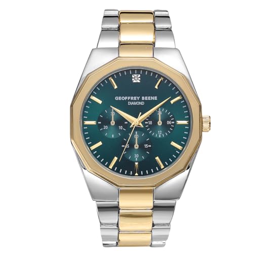 Montre homme Geoffrey Beene 43 mm bicolore cadran vert soleil