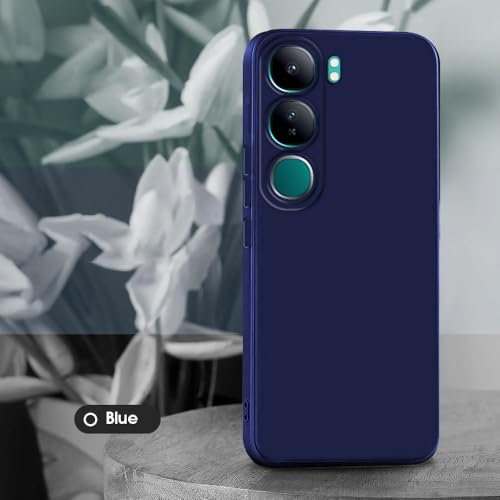 Image of Back Cover for Vivo Y300 5G / V40 Lite 5G | Full Camera Protection | Premium Liquid Silicon Case | Flexible Bumper Case for Vivo Y300 5G / V40 Lite 5G (Dark Blue)