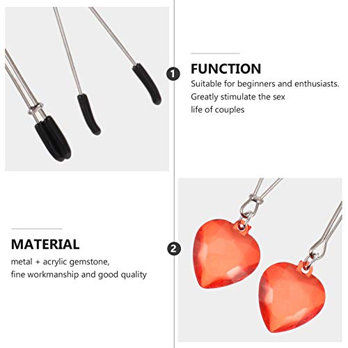 ARTIBETTER Braçadeira de Mamilo Coração Clipe de Leite Clipe de Mamilo Clipe de Clitóris Joias de Ma