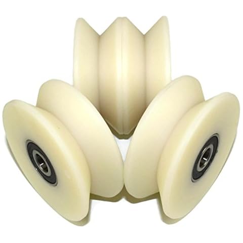 Smart Machines Machines4 Stück Nylon Polyamid Riemenscheibe mit 90° V Nut Schiebetorrad Made in EU Cover