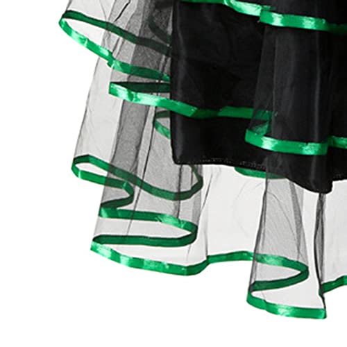 Robe longue gothique au sol avec finitions rétro de qualité