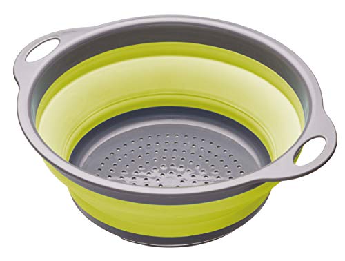 Kitchencraft Colourworks Passoire Pliable, Verte, 24cm