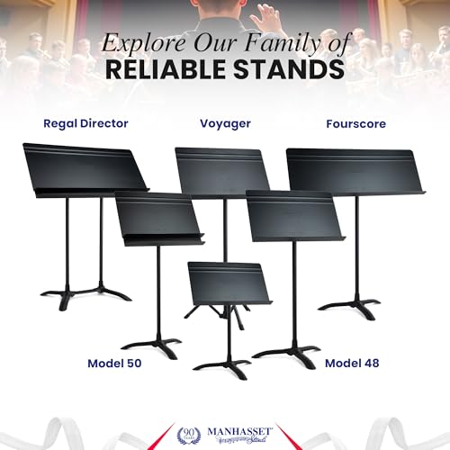 Manhasset Tall Symphony Black Sheet Music Stand, Auto-Adjust with Auto-Adjust