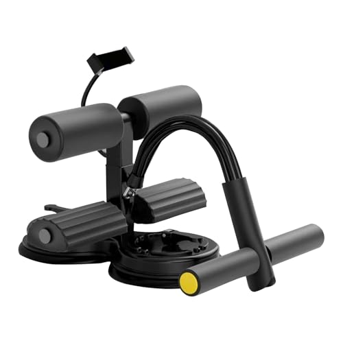 Barra de sentadillas - Dispositivo de asistencia de sentadilla portátil con el soporte del teléfono | Equipo de entrenamiento de entrenamiento de fuerza central para abdominales, tablones, muslos en c