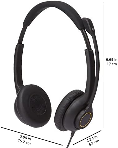 AmazonCommercial Double Sided Wired USB Headset