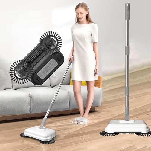 All-in-One Push Sweeper Floor Upgrade Soft Sweep Dustpan Set Household Kitchen Sweeper Mopper Vacuum Cleaner Adjustable Mop Brush 40in