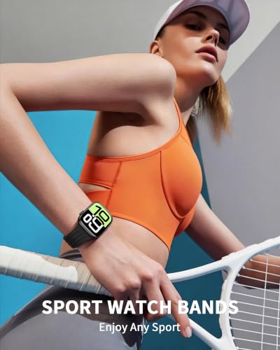 AMSKY 3D Wave Silicone Apple Watch Sport Band (38-49mm, Various Colors) - image 6