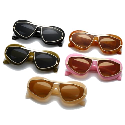 Lunettes de soleil œil de chat rétro avec verres de protection UV400 - 3