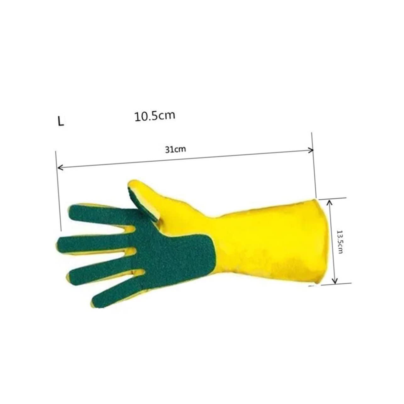 Didiseaon 3 Paia Guanti da Lavoro Domestico Guanti da bucato Strumenti per la Pulizia della casa per la Pulizia di Spugna Pulizie domestiche per Lavare i Piatti Yellow