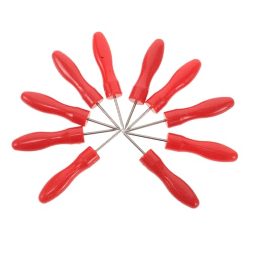 WOFASHPURET 10Pcs Eyelash Glue Bottle Piercing Needles with Ergonomic Handle Blocking Nozzle Tips for Smooth Glue Flow Precision Design for Salon Use and Long Term Durability