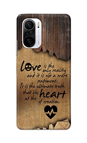 Image of PRINTFIDAA Love is The Only Reality and It is Not Mere Sentiment Printed Designer Hard Case for Mi 11x / Mi 11x Pro Back Cover -(e) RPM1010