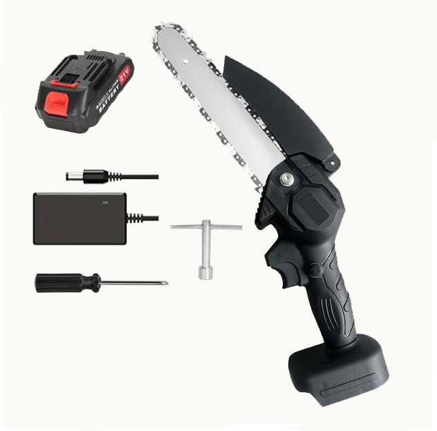 Motosega telescopica 2 in 1, 1200 W, senza spazzole, 20,3 cm con 2 batterie