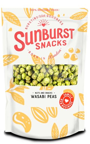 Sunburst Snacks Crispy and Spicy Wasabi Coated Peas Resealable and Recyclable Packaging 1KG