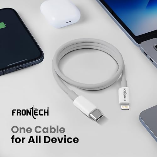 Image of FRONTECH Type-C to Lightning 8-Pin Super Fast Charging & Data Sync Cable | 27W | 1 M TPE Cable | (FT-1051)