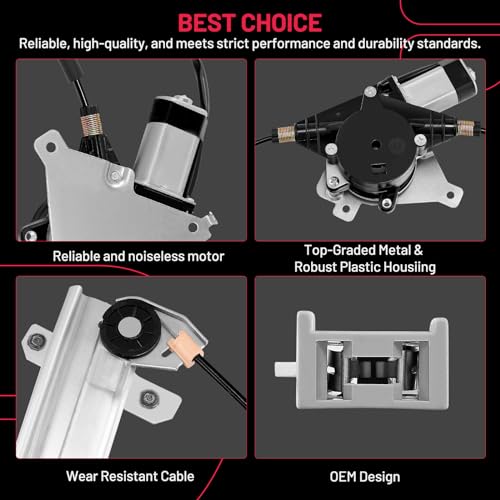 Image of BDFHYK 741-665 Power Window Regulator with Motor Front Right for 1992-2011 Crown Victoria 1992-2010 Mercury Grand Marquis 2003-2004 Mercury Marauder 2005 2006 2007 2008 2009 2010 2011