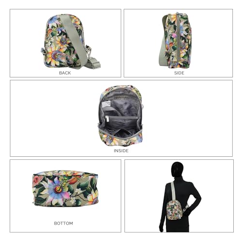 Anuschka Wanderlust Luxe Fabric Collection Women's Vegan RFID Blocking Sling Bag4