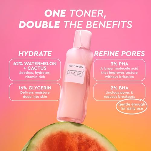 Image of Glow Recipe Limited Edition Pride PHA + BHA Face Toner - Skin Care Toner, Pore Minimizer & Gentle Face Exfoliant - Soothing, Tightening & Hydrating Toner with Hyaluronic Acid & Watermelon (150ml)