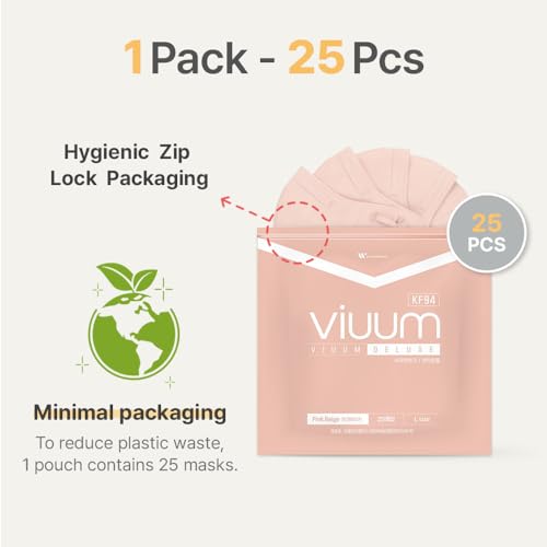 Homssem VI_DELUXE_PINK_M [25Pcs] Viuum Deluxe Korean Face Color Mask– Soft And Durable Korea Face Mask thumb #1