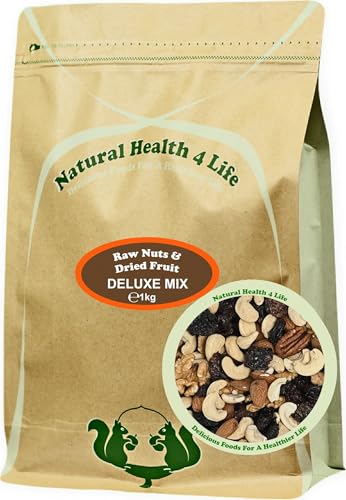 Natural Health 4 Life Snack Nut Fruit Mixed Fruit and Nut (Walnuts Almonds Cashews Pecans Flame Raisins) 1 kg in Resealable Pouch (1 Pouch)