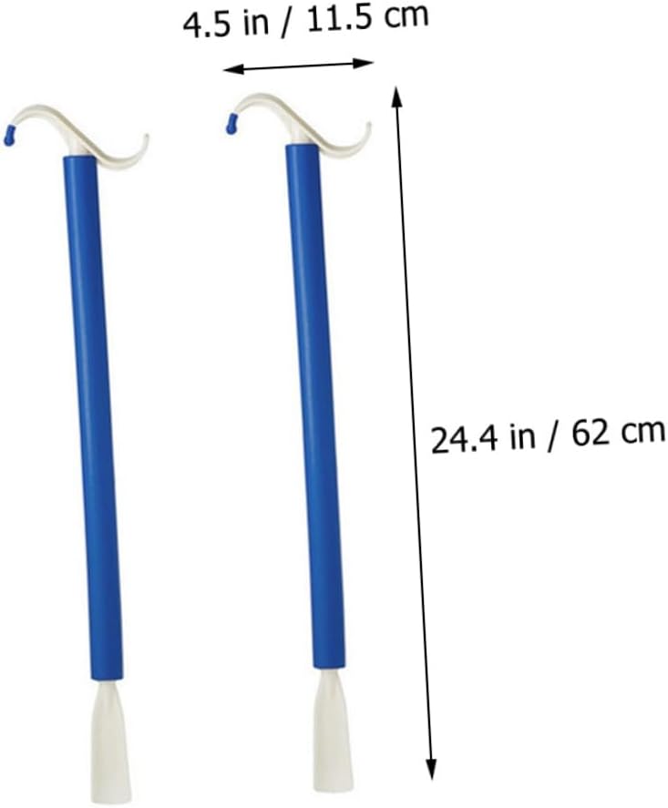 Beaupretty 2Pcs Dressing Aid Stick for Seniors Convenient Shoe Lifters and Sock Helper Tool Lightweight and Portable Dressing for Elderly and Handicapped Use