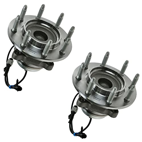 Image of TRQ 2 Piece Front Wheel Bearing and Hub Assembly Set 8-Lug for 2003-2017 Chevrolet Express 2500 Express 3500 2009-2015 4500 GMC Savana 2500 Savana 3500 4500