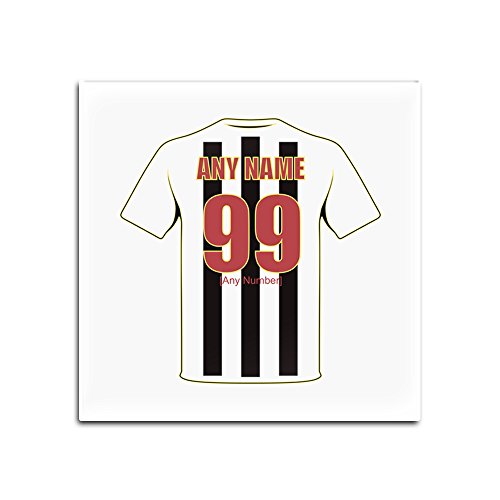UNIGIFT Dessous-de-verre carré brillant en panneau dur (thème club de football, options de couleur) – n'importe quel nom/message sur votre tapis unique – The Saints Buddies