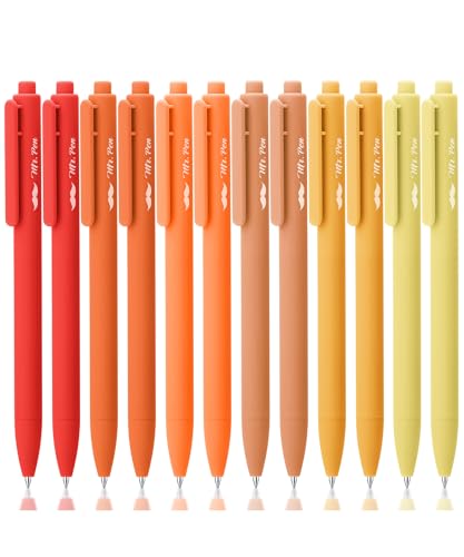 Image of Mr. Pen- Retractable Gel Pens, 12 Pack, Black Ink, Summer Morning Barrel | Fine Point 0.5mm, Fast Dry, Smooth Writing, Cute Pens for Drawing, Writing Planner and School Supplies