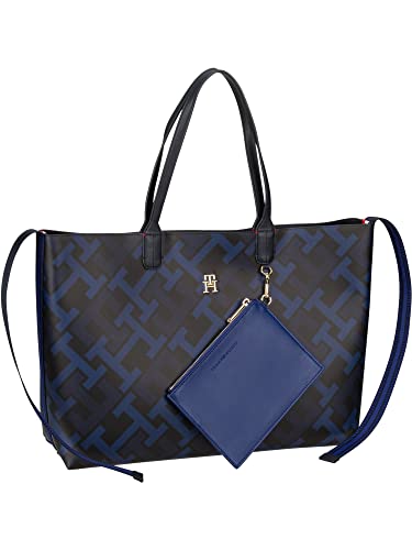Image of TOMMY HILFIGER AW0AW12825 Iconic Tommy Tote MONOGR Blue, blue