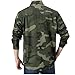 Men's Camo Shirts Jacket Fashion Plus Size Lightweight up Laple Long Sleeves Blouse Tops Cargo Coat Outwear Army Green 3X-Large