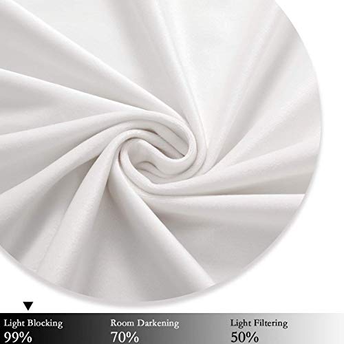 Spxtex Bleach White Velvet Curtains 120 Inches Long Sliding Door Curtains For Living Room Ivory Velvet Curtains Grommet Heavy Velvet Drapes Thermal Insulated Curtains For Bedroom Set Of 1 Panel #TOP4