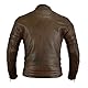 JACKET4U Herren Motorrad Lederjacke Level 2 Schutz, Touring, Motorrad, Biker, CE Protektoren, Used Look, Naturnarbenleder, MBJ-4068, Braun, L