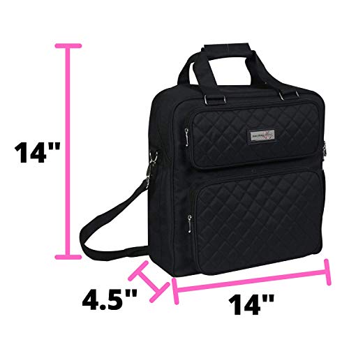 Everything Mary Scrapbook Craft Storage Organizer Case Bag, Black - For Sewing, Crochet, Arts & Crafts - Organizers For Photo, Paper, Art - Travel Organization Totes For Supplies And Yarn #TOP4