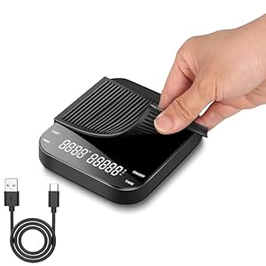 Letron Kaffeewaage mit Timer Digitale Küchenwaage