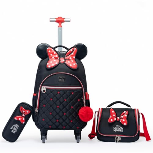 Kit Jeans Mochila Lancheira Estojo Minnie Escolar Disney Ampla