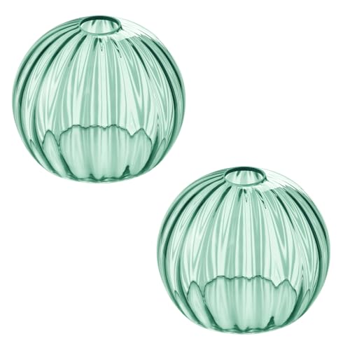 Image of Clear Glass Shade,Replacement Globe & Cover for Lighting Fixture, 8 inch Diameter, Replacement with 1.65 Inch Fitter for Wall Lamps Chandeliers or Ceiling Light (2, 8Inch - Green Glass)