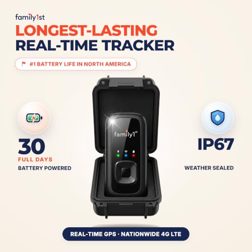 Image of GPS Tracker for Vehicles & Cars - Real-Time Tracking Device with App, 30-Day Battery, Waterproof Magnetic Case, Hidden Design, Geofencing, Kids & Seniors, iOS & Android, Subscription Needed.
